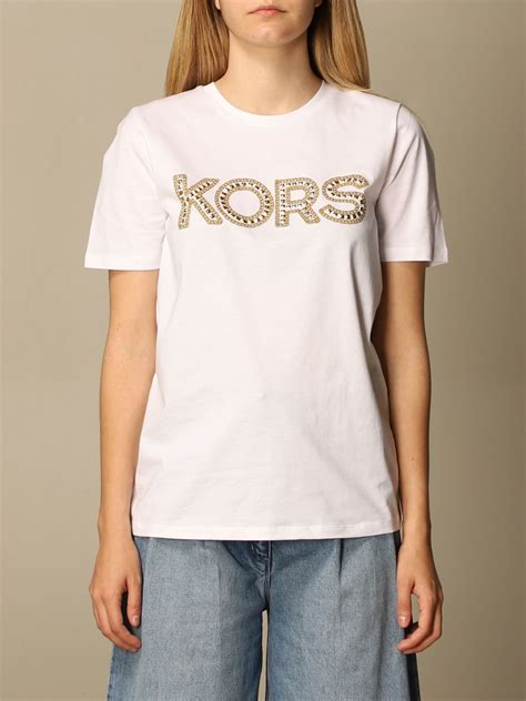 michael kors white t-shirt women's|michael kors summer tops.